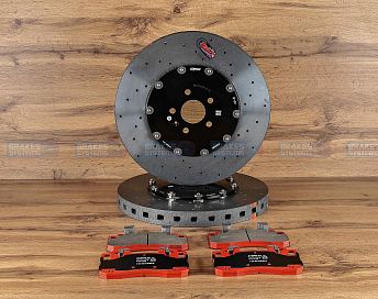 КОМПЛЕКТ КЕРАМИЧЕСКИХ ТОРМОЗНЫХ ДИСКОВ И КОЛОДОК ZEEKR 9X 412Х40