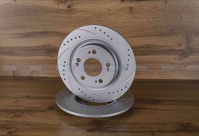 Задний тормозной диск Monaer с перфорацией и насечками, в покрытии GEOMET