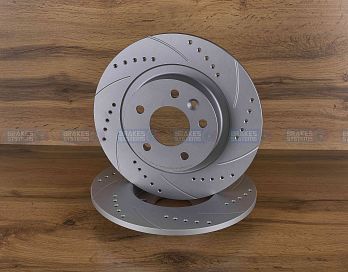 Задний тормозной диск Monaer с перфорацией и насечками, в покрытии GEOMET