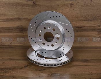 Задний тормозной диск Evolution с перфорацией и насечками, в покрытии GEOMET