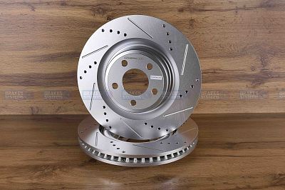 Передний тормозной диск Evolution с перфорацией и насечками, в покрытии GEOMET