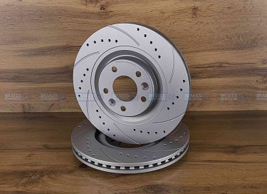 Передний тормозной диск Monaer с перфорацией и насечками, в покрытии M61698