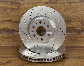 Передний тормозной диск Evolution с перфорацией и насечками, в покрытии GEOMET