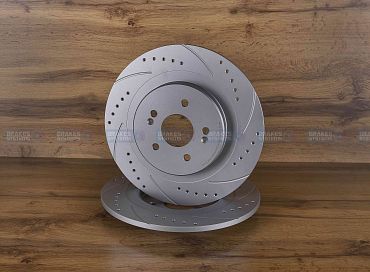 Задний тормозной диск Monaer с перфорацией и насечками, в покрытии GEOMET