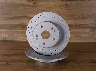 Задний тормозной диск Monaer с перфорацией и насечками, в покрытии GEOMET