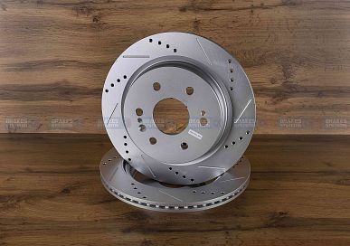 Задний тормозной диск Evolution с перфорацией и насечками, в покрытии GEOMET