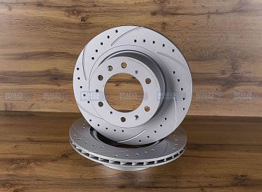 Задний тормозной диск Monaer с перфорацией и насечками, в покрытии GEOMET